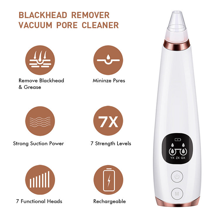 Blackhead Vacuum Suction Device — Deep Pore Extractor & Skin Tightening Tool | USB Rechargeable