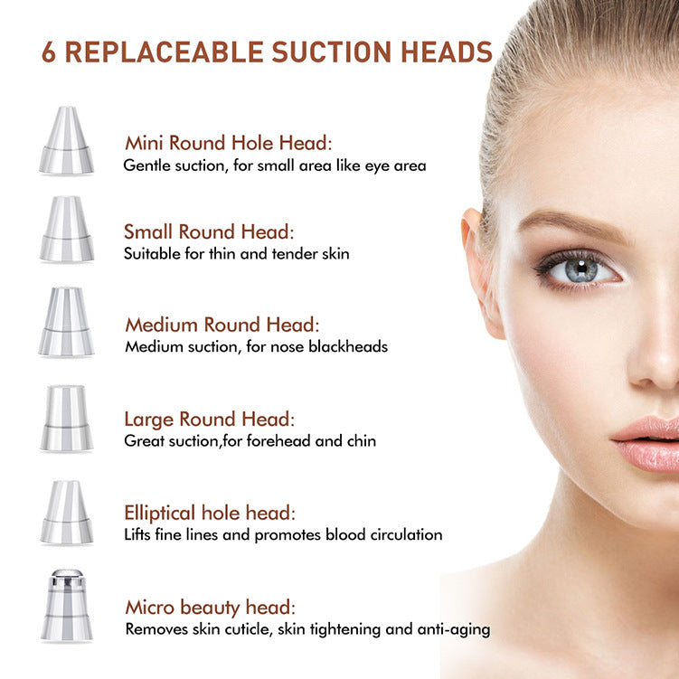 Blackhead Vacuum Suction Device — Deep Pore Extractor & Skin Tightening Tool | USB Rechargeable