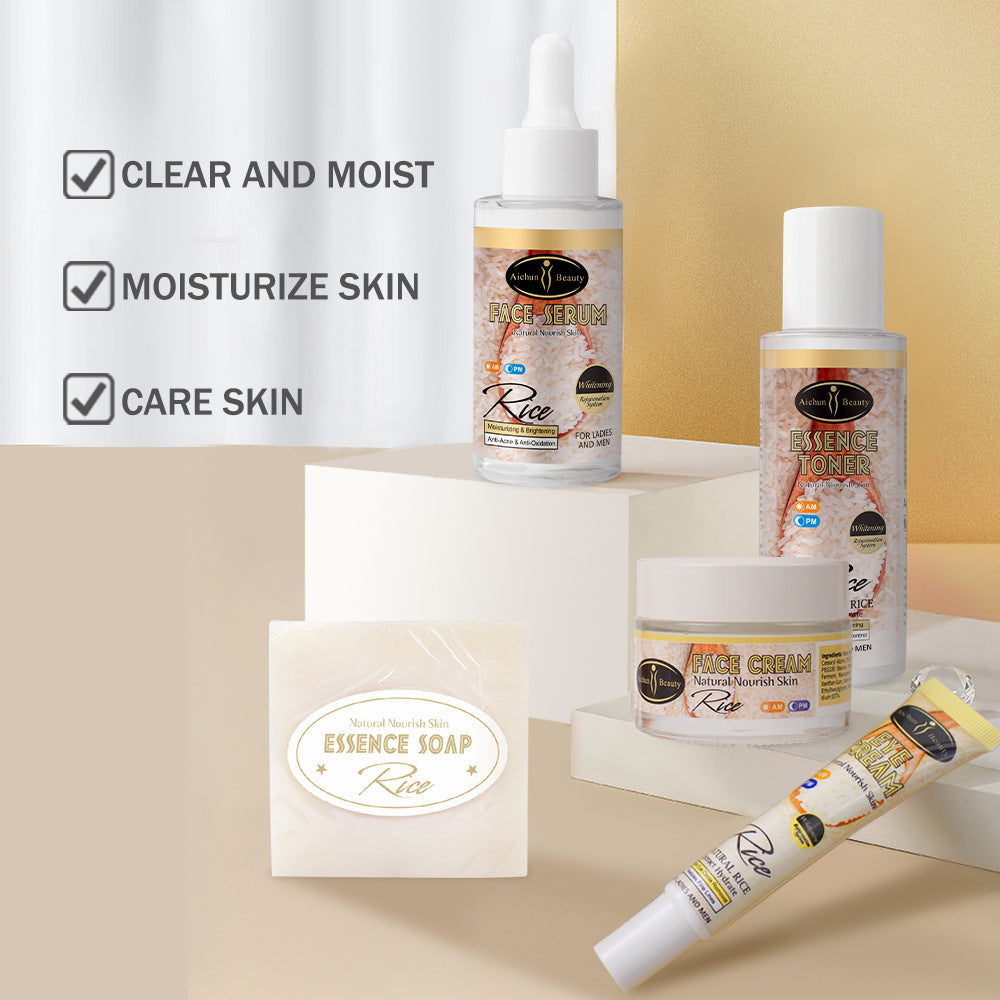 Rice Skin Care Set for Clear Glowing Skin | Deep Hydration & Repair