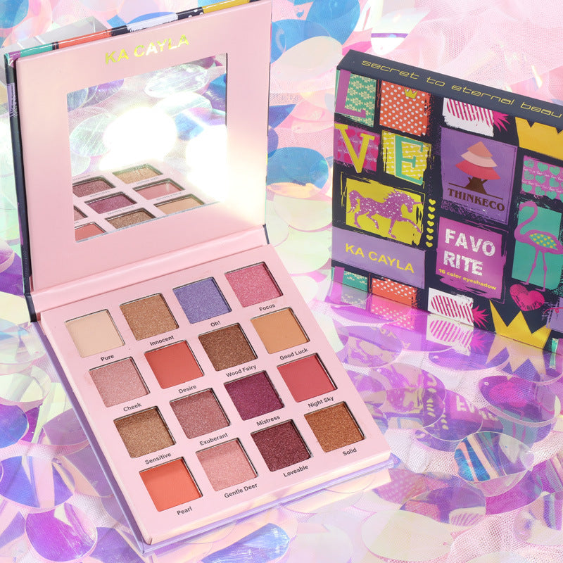 16 Shades Matte And Metallic Eyeshadow Palette